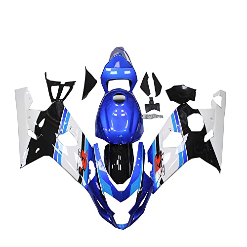 YTL Blue White Full Fairing Fit for Suzuki 2004-2005 GSXR 600/750 - color: 012 Blue White
