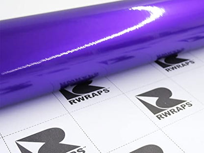 Rwraps Gloss Metallic Vinyl Car Wrap Film in Dark Purple - 5ft x 1ft - color: Gloss Metallic Dark Purple, size: 5ft x 1ft