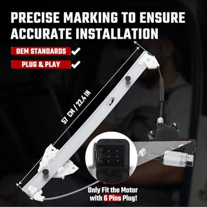 751-855 Front Left Driver Side Power Window Regulator and Motor Assembly Compatible with Mazda CX-9 2007 2008 2009 2010 2011 2012 2013 2014 2015 - size: Front Left, style: 751-855