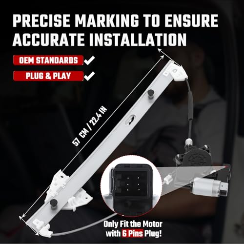 751-855 Front Left Driver Side Power Window Regulator and Motor Assembly Compatible with Mazda CX-9 2007 2008 2009 2010 2011 2012 2013 2014 2015 - size: Front Left, style: 751-855