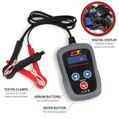 Performance Tool W2998 Digital 12V Charging and Starting Analyzer - style: 12 Volt Portable Battery Analyzer