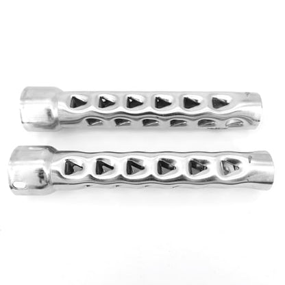Lylane 1-3/4'' O.D. 8'' Length Motorcycle Metal Exhaust Silencer Exhaust Noise Killer Exhaust Pipe Muffler Baffle for Harley 2'' O.D. Exhause Pipe - size: 1-3/4''