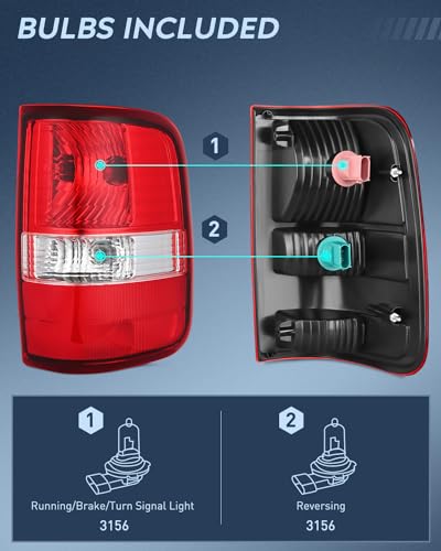Nilight Taillight Assembly for 2004-2008 Ford F150 Passenger Side - color: Passenger Side