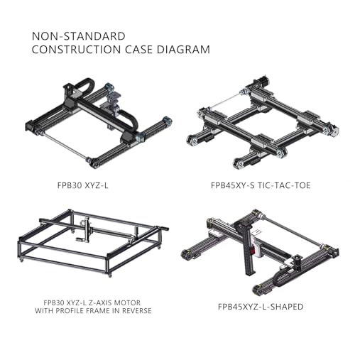 FUYU FPB45 Linear Belt Rail Linear Motion Guide Belt Drive Linear Module Table Nema 23 Stepper Motor for CNC[1800mm Work Size Stroke] - size: 1800mm