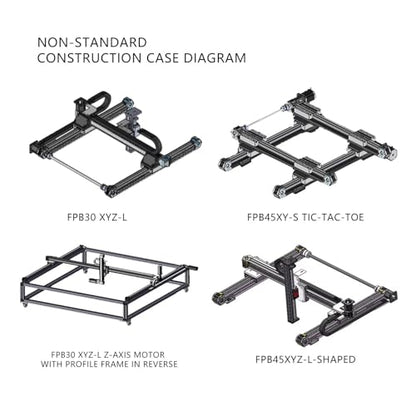 FUYU FPB45 Linear Belt Rail Linear Motion Guide Belt Drive Linear Module Table Nema 23 Stepper Motor for CNC[1300mm Work Size Stroke] - size: 1300mm