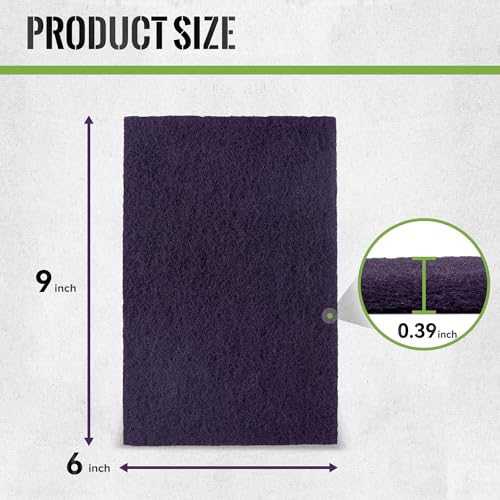 6” x 9” Purple 600 Grit Scuff Pads for Paint Prep, Pack of 10, General Purpose Scuff Pads for Scuffing,Sanding,Scouring,Surface Adhesion Preparation - style: 600 Grit-Purple