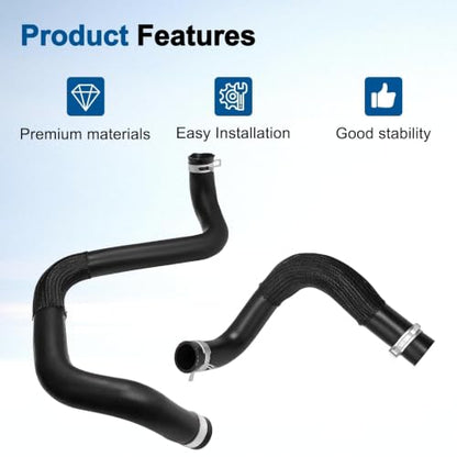 55111395AE 55111394AC Radiator Coolant Hose Compatible with Jeep Wrangler 2012-2018 for Wrangler JK 2018 Upper and Lower Cooling Outlet Pipe