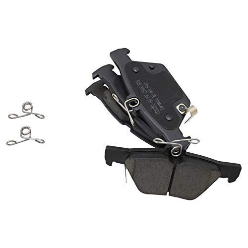 TRQ Front and Rear Brake Pads Ceramic Hardware - color: Ceramic, size: BFA11161
