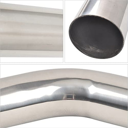 2 Inch 45 Degree DIY Custom Mandrel Exhaust Pipe Tube Pipe, T304 Stainless Steel, Universal Fit, 15.74 Inch End to End Length, 2'' OD Mandrel Bend Pipe 2PCS - size: 2''OD-45 Degree-2PCS