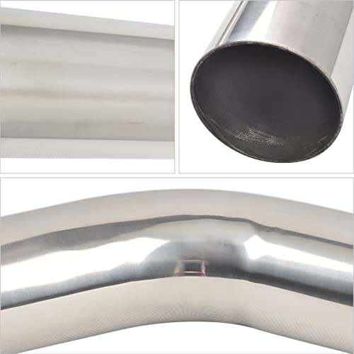 2 Inch 45 Degree DIY Custom Mandrel Exhaust Pipe Tube Pipe, T304 Stainless Steel, Universal Fit, 15.74 Inch End to End Length, 2'' OD Mandrel Bend Pipe 2PCS - size: 2''OD-45 Degree-2PCS