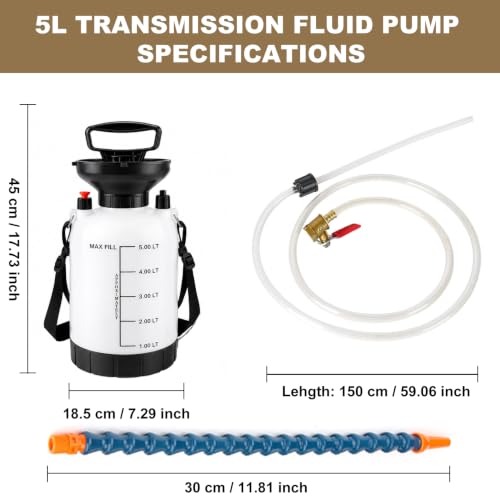 5L Transmission Fluid Pump, Manual Fluid Transfer Pump for ATF & Gear Oil - size: Fluid Pump-5L