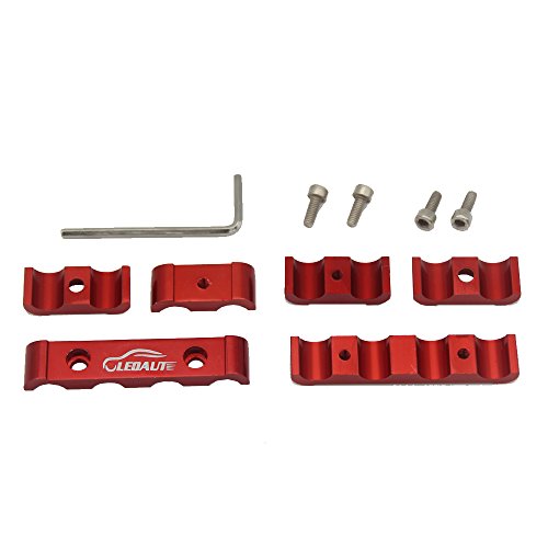 LEDAUT 12pc Spark Plug Wire Separator Divider 8mm 9mm 10mm For Racing Car (Red) - color: Red, size: 12PCS