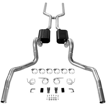 Flowmaster 817200 American Thunder Crossmember-Back Exhaust Kit 3 Inch Stainless Steel Compatible with 1968-1972 GM A-Body V8
