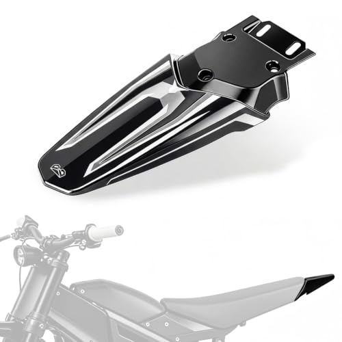 Rear Fender Mudguard with Stylish Sticker for Talaria MX3 MX4 Freego X2 - color: Black with Graphics Sticker