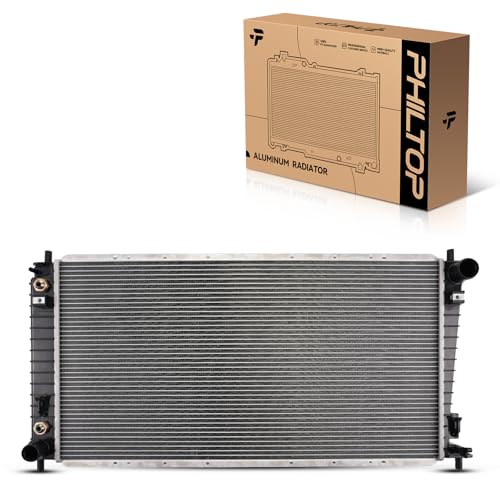 PHILTOP CU2818 Engine Coolant Aluminum Radiator Fit for 2005-2008 F-150 2004-2006 Expedition 2006-2008 Mark LT 2005-2006 Navigator (1 in. Thick Core; Crossflow Standard Duty Cooling) - size: F-150, Expedition, Mark LT, Navigator