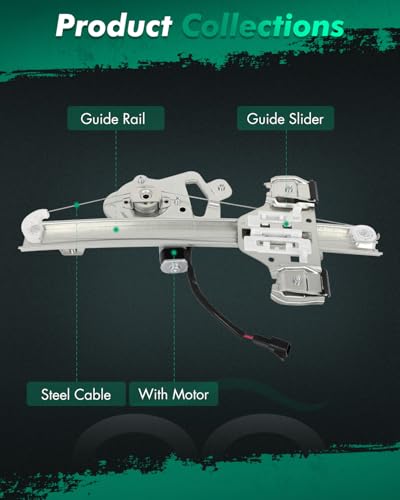 SCITOO Power Window Regulator and Motor fit for 2006 2007 2008 2009 2010 for Hummer H3 Rear Left Side 741-202 - size: 741-202 | Rear Left