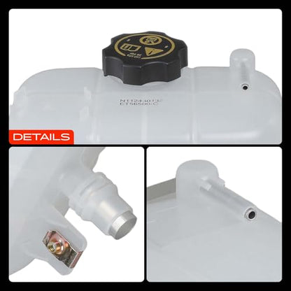 A-Premium Engine Radiator Coolant Expansion Reservoir Overflow Tank [W/Cap]