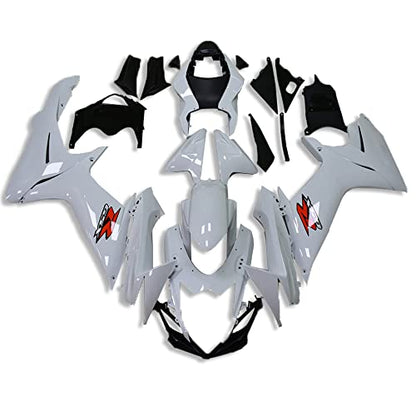 YTL White Full Fairing Fit for Suzuki 2011-2026 GSXR 600/750 - color: 020 White