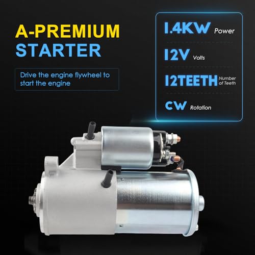 6646N New Starter Replacement for 00-05 Excursion, 99-13 Expedition Ford F-150 F-250 F-350 F-450 F-550 Lincoln Navigator, 05-10 Mustang, 99-13 V8 V10 4.6 5.0 5.4 6.2 6.8L - color: 6646