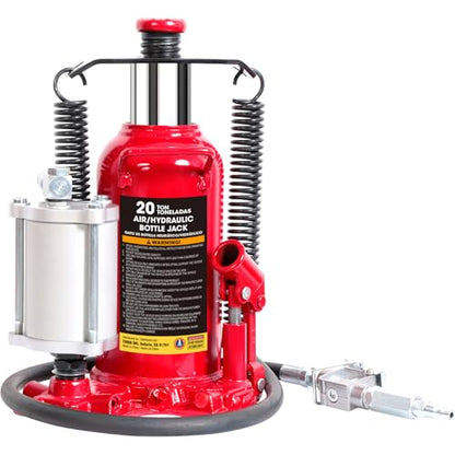 Big RED TQ20006-1 Torin Welded Pneumatic Air Hydraulic Car Bottle Jack: Aluminum Alloy Pump and Special Slow Release Equipment for Auto Repair and House Lift, 20 Ton (40,000 LBs) Capacity, Red - color: Red, style: 20 Ton(40,000 LBs)-New