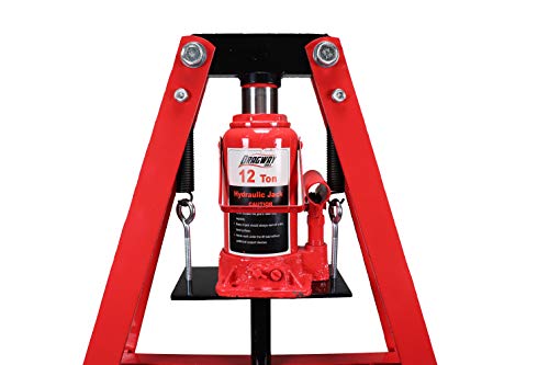 12-Ton Benchtop Hydraulic A-Frame Shop Press with Press Plates