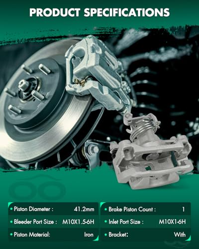SCITOO Rear Left Disc Brake Caliper With Bracket 18B4944 Silver - size: Rear Driver[18B4944]Silver