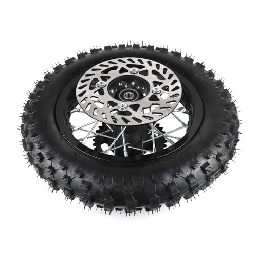 12mm Axle Rim Wheel with 80/100-10 3.00-10 Tire Tube+420 Rear Chain Sprocket+brake disc For Apollo SSR 70cc 110cc 125cc XR CRF Dirt Pit Bike Mini Motorcycle