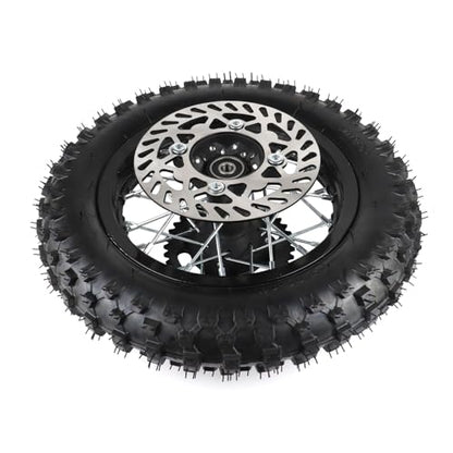 12mm Axle Rim Wheel with 80/100-10 3.00-10 Tire Tube+420 Rear Chain Sprocket+brake disc For Apollo SSR 70cc 110cc 125cc XR CRF Dirt Pit Bike Mini Motorcycle