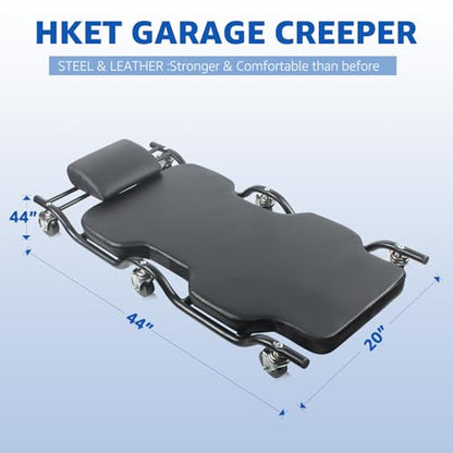 44-Inch Mechanic's Creeper, 450 lb, 2-Inch Low Profile for Auto Repair