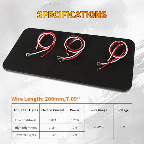 2PCS LED Trailer Tail Lights, 36 LED Triple Function Waterproof - color: Tail Lights-B