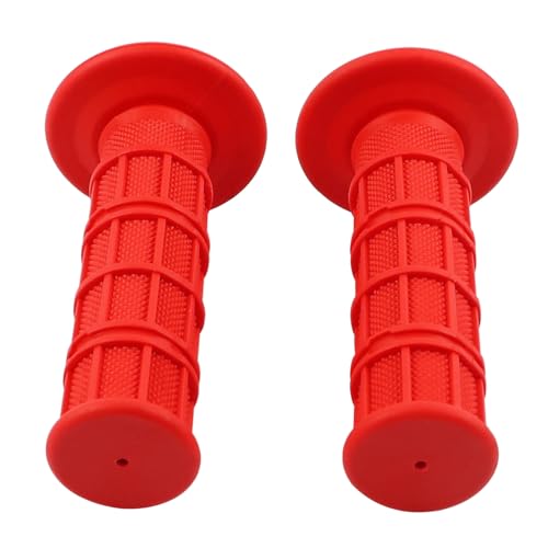 FLYPIG Universal 22mm 7/8" Motorcycle Handlebar Grips Bike Grips Non Slip Rubber Hand Grips for Honda Yamaha Suzuki Kawasaki KLX CRF YZF XR Polaris Arctic Cat Off Road Dirt Bike Handle Grips - color: red