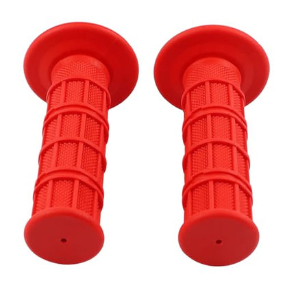 FLYPIG Universal 22mm 7/8" Motorcycle Handlebar Grips Bike Grips Non Slip Rubber Hand Grips for Honda Yamaha Suzuki Kawasaki KLX CRF YZF XR Polaris Arctic Cat Off Road Dirt Bike Handle Grips - color: red