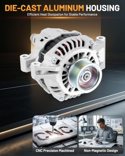 Alternator 13966 90A Fit for Honda CR-V 2002-2006 2.4L - size: 13966N