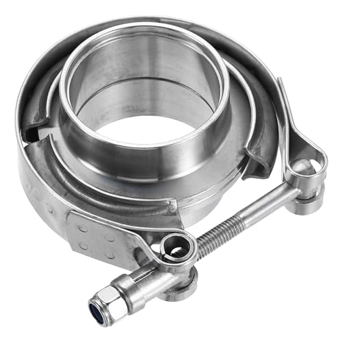 HARFINGTON V Band Clamp with Flange, 304 Stainless Steel, 1.75 Inch, Silver - size: 1.75 Inch