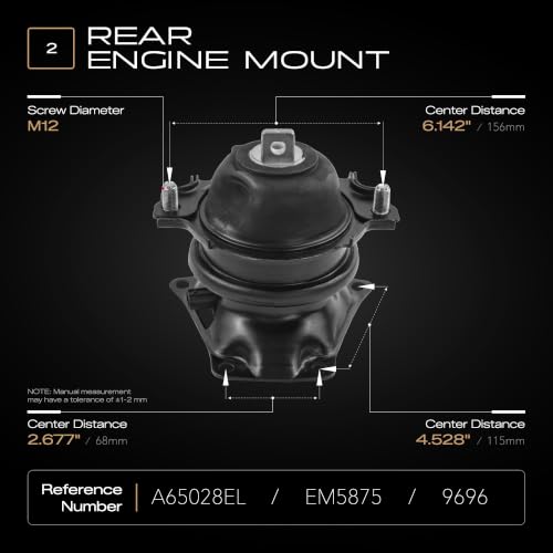 Engine Motor Trans Mount Hydraulic Set of 5 Compatible with Accord and TLX - size: 2013-2017 Accord V6 3.5L / 2015-2020 TLX