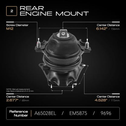 Engine Motor Trans Mount Hydraulic Set of 5 Compatible with Accord and TLX - size: 2013-2017 Accord V6 3.5L / 2015-2020 TLX