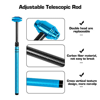 WHDZ Paintless Dent Repair Tools Dent Removal Hammer Double-Faced Car Dent Repair Leveling Hammer Telescopic - color: Blue