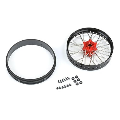 Pro-Line Racing 1/4 Pro-Spec Aluminum V2 Bead Front Wheel Assembled Black/Red Promoto-MX PRO283600T2