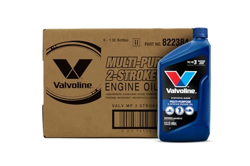 Valvoline 2-Cycle Multi-Purpose TCW-3 Motor Oil 1 QT, Case of 6