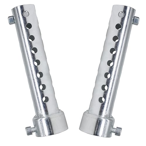 2 Pcs Motorcycle Exhaust Silencer Motorbike Muffler Insert Baffle Silencer Universal (silver-35mm,2Pcs) - color: silver-35mm