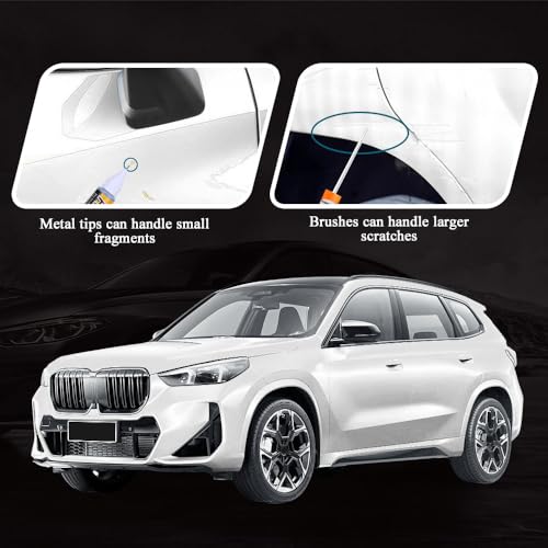 Touch Up Paint for Cars, Automotive Paint Scratch Repair, Two-In-One Car Touch Up Paint Fill Paint Pen, Car Accessories Scratch Remover Pen Universal for Scratch Repair Various Cars (White) - color: White