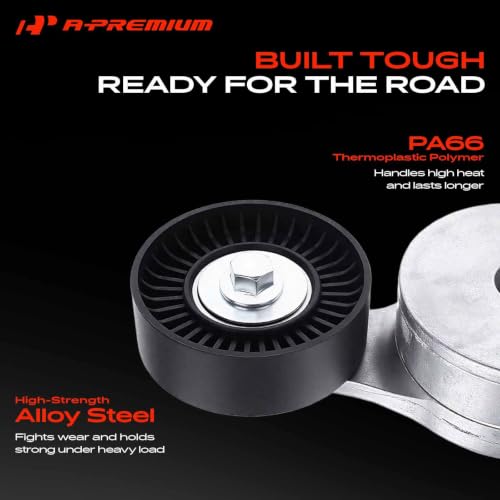 A-Premium Belt Tensioner Assembly with Pulley Compatible with Chevrolet