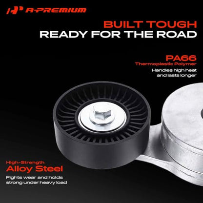 A-Premium Belt Tensioner Assembly with Pulley Compatible with Chevrolet