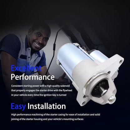 Starter Motor Compatible with Ford F-150 2011-2012 V6 3.5L/3.7L - size: 5405N