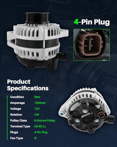 11151N Alternator for Honda 3.5L Odyssey 2005-2007, Pilot 2005-2008