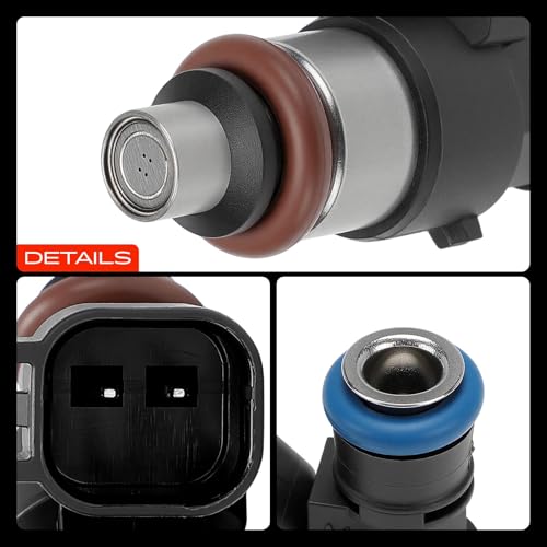 A-Premium 4 Holes Set of 6 Fuel Injectors Compatible with Ford