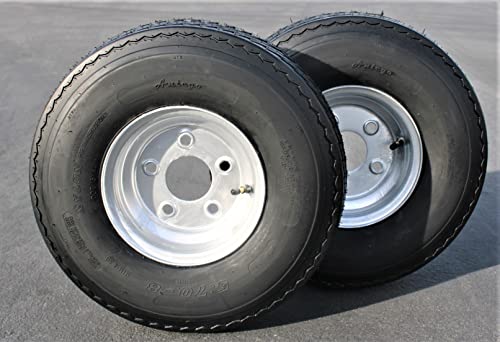 Antego 5.70-8 Trailer Tire & Wheel Assembly, 5 Lug Galvanized, Set of 2