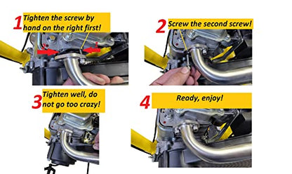 Exhaust Header for Coleman RB100 105cc or RT100 105cc Mini bike only, LF152F-3Q 3 HP 79cc