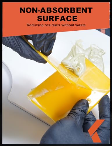 KREFINISH Body Filler Spreaders (Pack of 100) - 4" Yellow Reusable Plastic Spreader for Automotive Fillers, Putties, Glazes, Caulks and Paint - size: 4inch