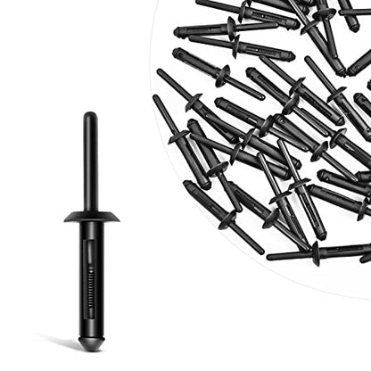 GOOACC 50Pcs 1/4" Hole Nylon Blind Rivets Fender Flare Bumper Door - color: 50Pcs 1/4" Hole Retainer